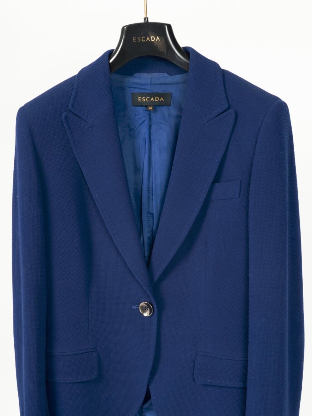 Escada Brikena Ink Wool-Pique Blazer - Picture 3 of 11